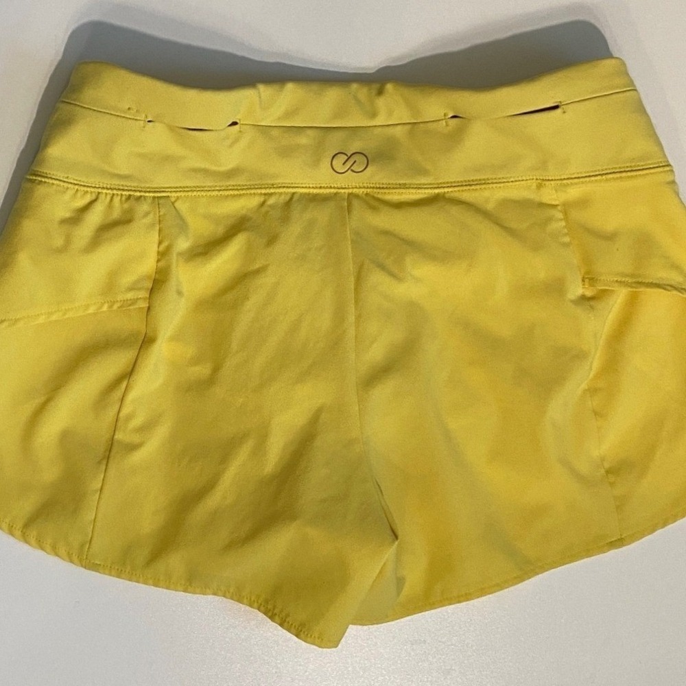 Calia by Carrie Underwood Womens Yellow Layered Tulip Athletic Shorts Size S - Picture 5 of 7